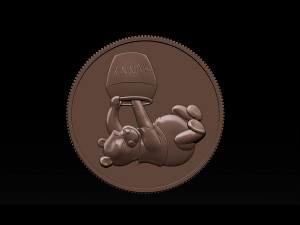 bear pooh - coin 3D Print Model