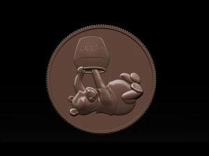 bear pooh - coin 3D Print Model