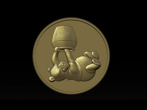 bear pooh - coin 3D Print Model