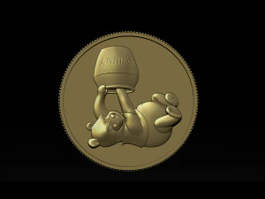 bear pooh - coin 3D Print Model