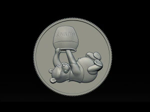bear pooh - coin 3D Print Model