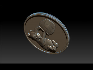 bear pooh - coin 3D Print Model