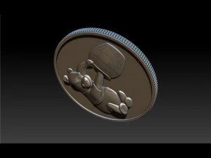 bear pooh - coin 3D Print Model