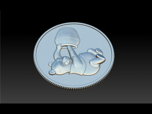 bear pooh - coin 3D Print Model