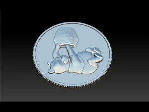 bear pooh - coin 3D Print Model
