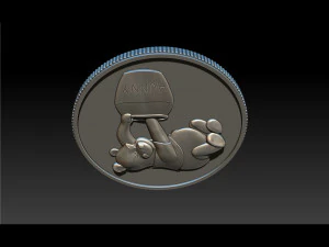 bear pooh - coin 3D Print Model