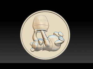 bear pooh - coin 3D Print Model