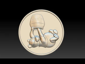 bear pooh - coin 3D Print Model