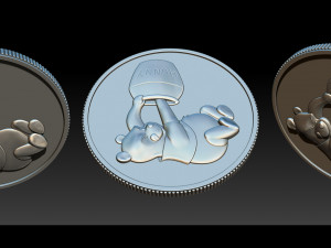 bear pooh - coin 3D Print Model