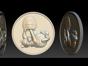 bear pooh - coin 3D Print Model
