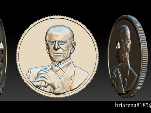 prince philip - coin Modelo de impresión 3D