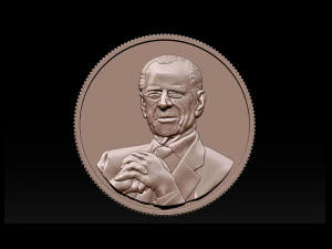 prince philip - coin 3D Print Model