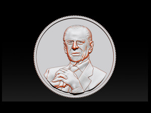 prince philip - coin Modelo de impresión 3D