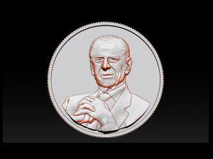 prince philip - coin 3D Print Model