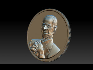 prince philip - coin Modelo de impresión 3D