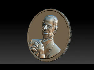 prince philip - coin 3D Print Model