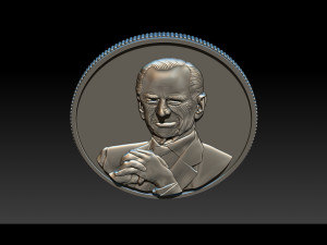 prince philip - coin Modelo de impresión 3D
