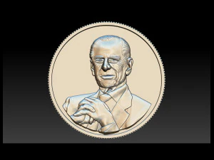 prince philip - coin 3D Print Model