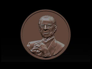 prince philip - coin 3D Print Model