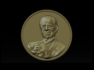 prince philip - coin Modelo de impresión 3D