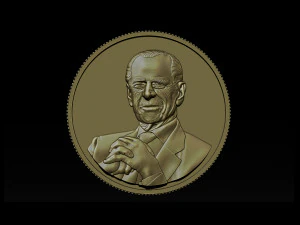 prince philip - coin 3D Print Model