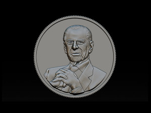 prince philip - coin Modelo de impresión 3D