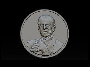 prince philip - coin 3D Print Model