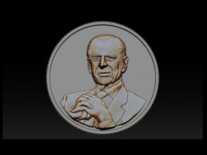 prince philip - coin Modelo de impresión 3D