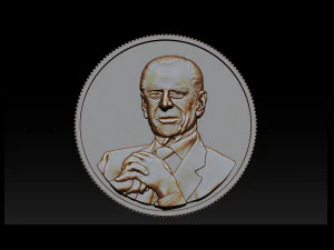prince philip - coin 3D Print Model