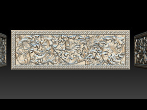3d stl models cnc router - carved decor Modelo de Impressão 3D