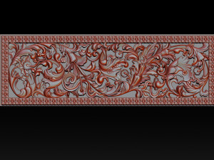 3d stl models cnc router - carved decor Modelo de Impressão 3D