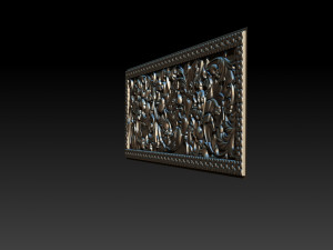 3d stl models cnc router - carved decor Modelo de Impressão 3D