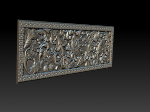 3d stl models cnc router - carved decor Modelo de Impressão 3D