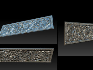 3d stl models cnc router - carved decor Modelo de Impressão 3D
