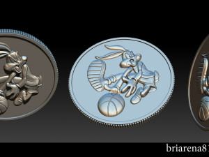basketball bunny coin 3D Print Model