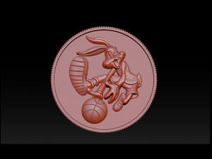 basketball bunny coin 3D Print Model
