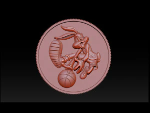 basketball bunny coin 3D Print Model