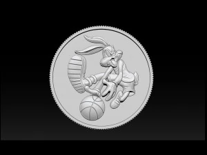 basketball bunny coin 3D Print Model
