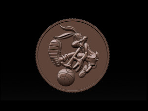 basketball bunny coin 3D Print Model