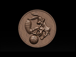 basketball bunny coin 3D Print Model