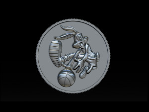 basketball bunny coin 3D Print Model