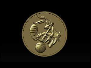 basketball bunny coin 3D Print Model