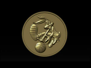 basketball bunny coin 3D Print Model