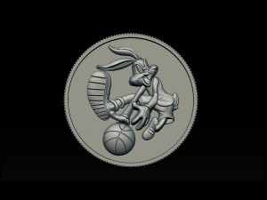 basketball bunny coin 3D Print Model