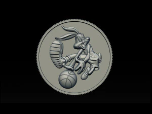 basketball bunny coin 3D Print Model