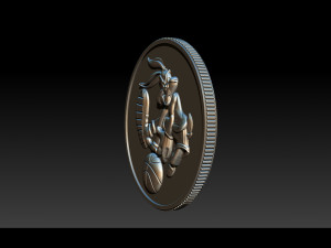 basketball bunny coin 3D Print Model