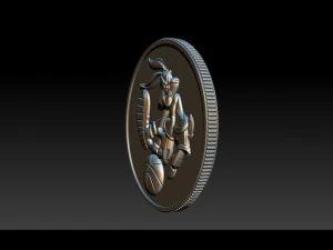 basketball bunny coin 3D Print Model
