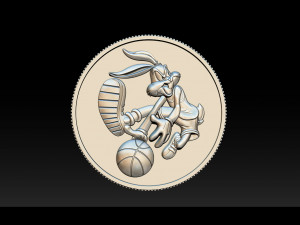 basketball bunny coin 3D Print Model