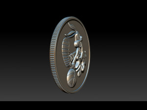 basketball bunny coin 3D Print Model