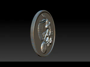 basketball bunny coin 3D Print Model